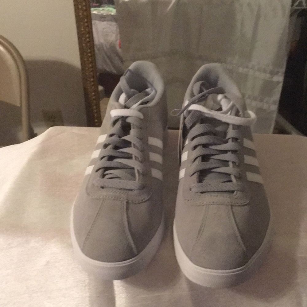 Brand new Adidas Gray &wht sneakers